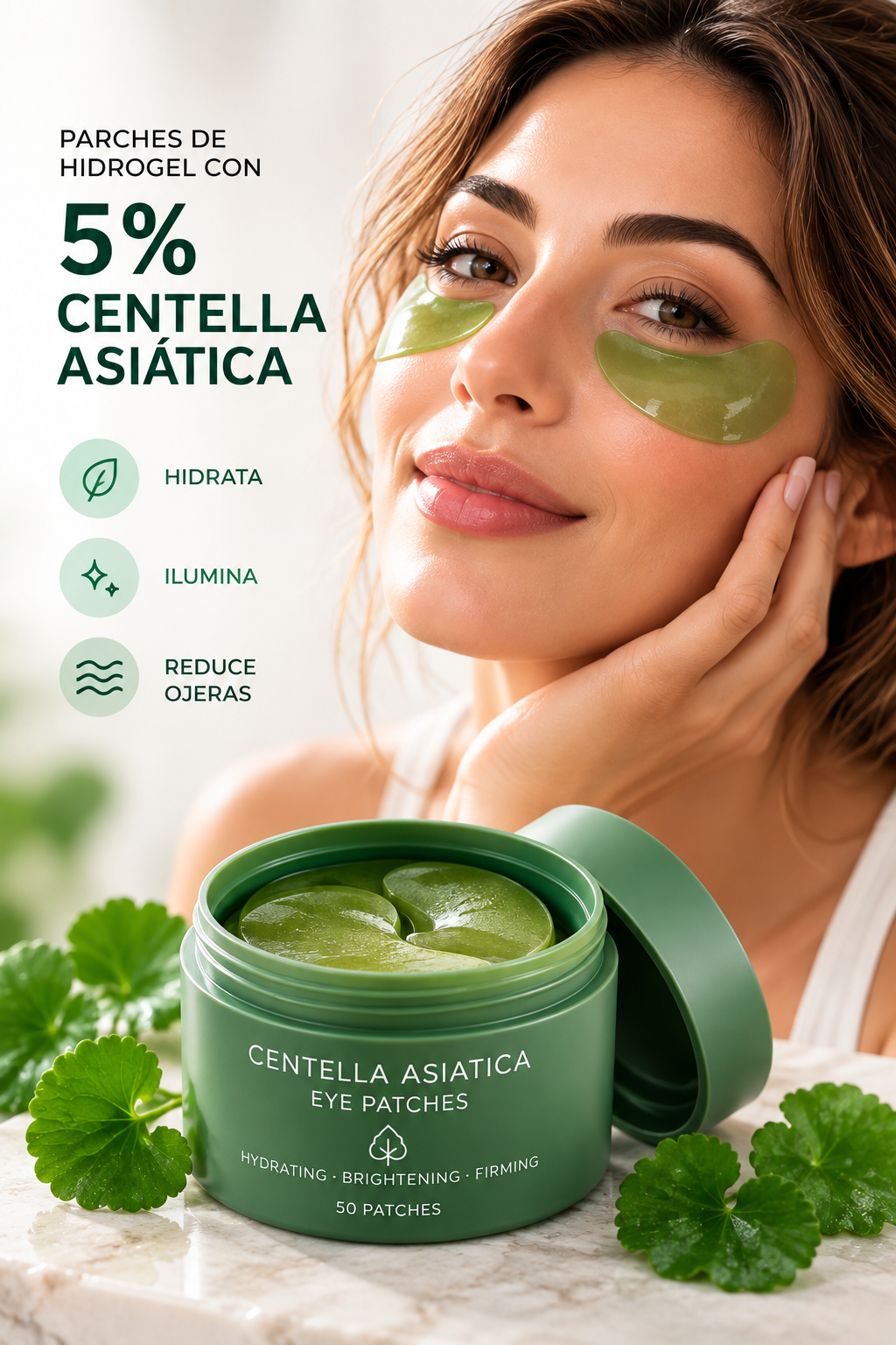 Parches de Hidrogel con 5% Centella Asiática – 50 Parches KORMESIC®