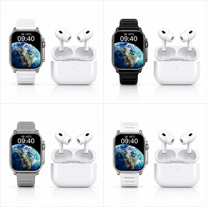 SmartWatch ULTRA™ + Auriculares Inalámbricos PRO 2ª generación
