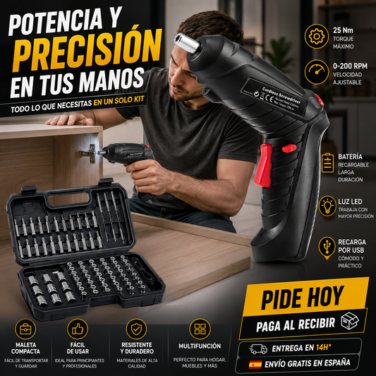 Kit Destornillador Inalámbrico Elétrico