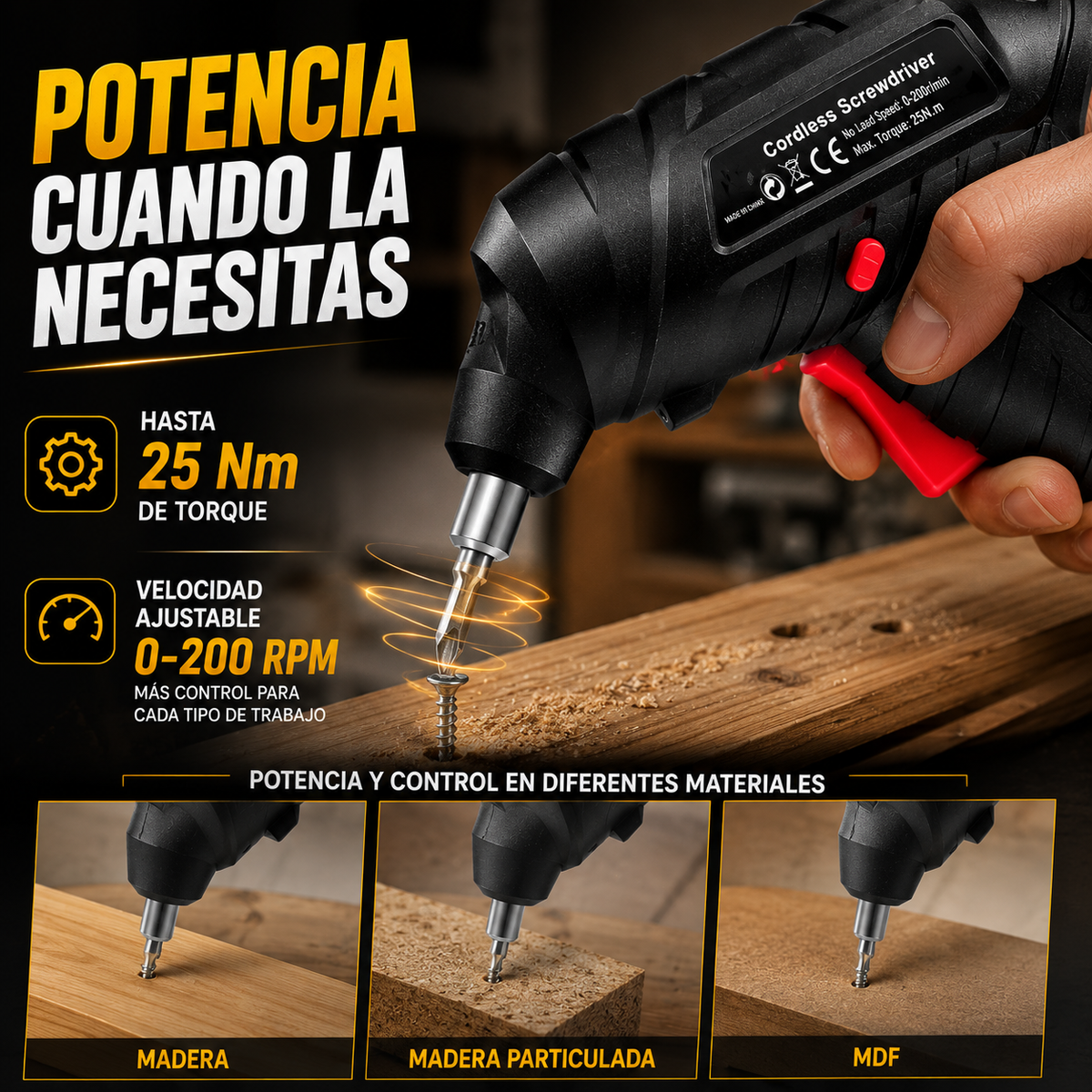 Kit Destornillador Inalámbrico Elétrico