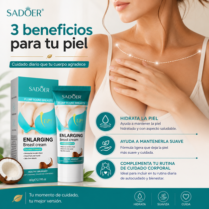 SADOER Breast Care Cream – Crema Hidratante para Pecho y Escote con Esencia de Coco
