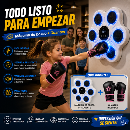 Máquina de Boxeo Inteligente Infantil + Guante
