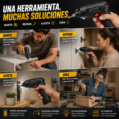 Kit Destornillador Inalámbrico Elétrico