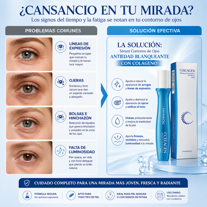 Sérum Contorno de Ojos Antiedad con Colágeno – Hidratante e Iluminador 15 ml