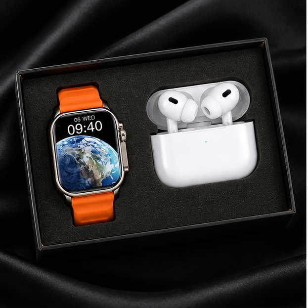 SmartWatch ULTRA™ + Auriculares Inalámbricos PRO 2ª generación
