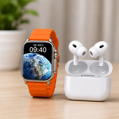 SmartWatch ULTRA™ + Auriculares Inalámbricos PRO 2ª generación