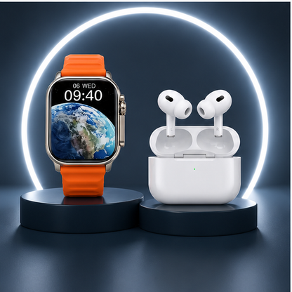 SmartWatch ULTRA™ + Auriculares Inalámbricos PRO 2ª generación