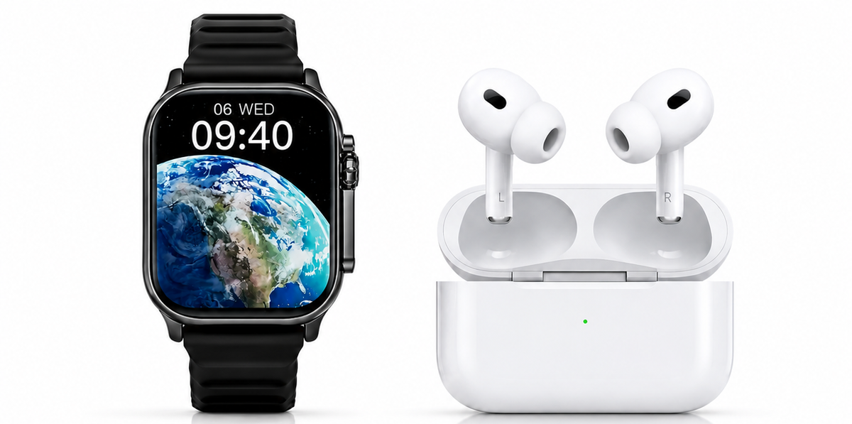 SmartWatch ULTRA™ + Auriculares Inalámbricos PRO 2ª generación